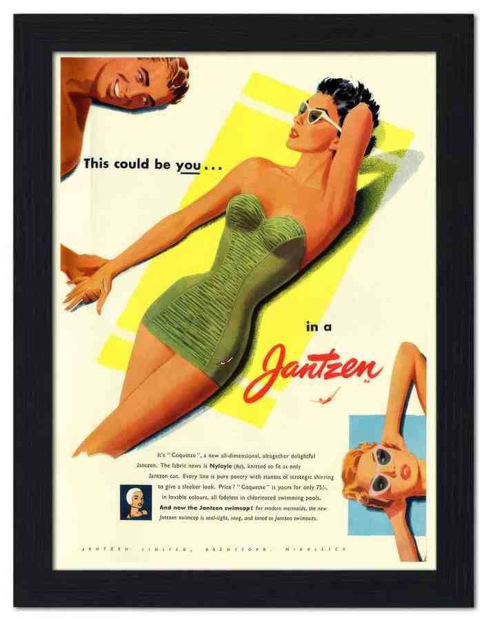 137 jantzen vintage swimwear advert 2 Vintage Advert A4 Photo Print