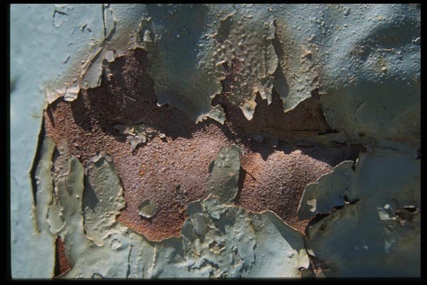 137016 Green Peeling Metal A4 Photo Print
