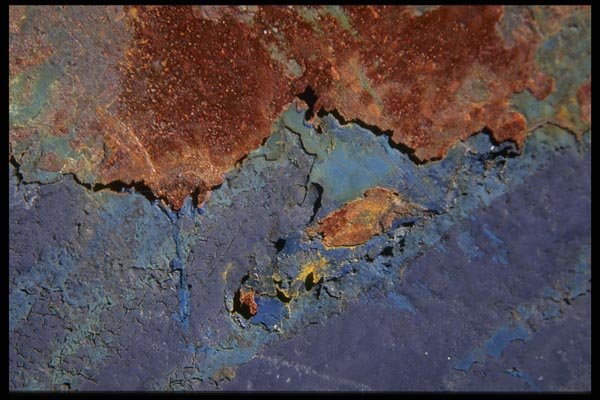 137028 Blue And Brown Rust (Satellite Shot) A4 Photo Print