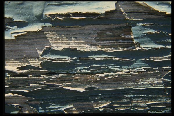 137089 Blue Peeling Paint On Wood A4 Photo Print