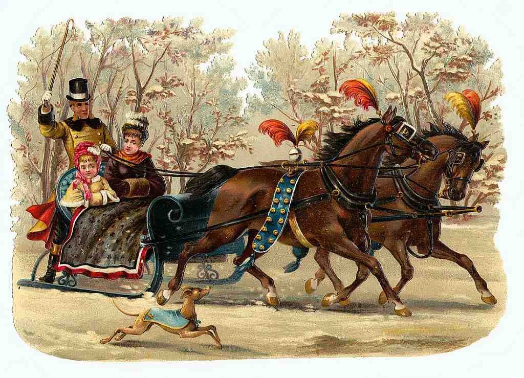 138 Sleigh Vintage A4 Photo Print