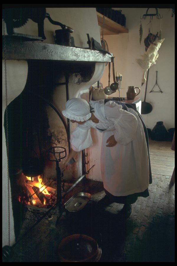 138018 Louisbourg Kitchen Fireplace A4 Photo Print