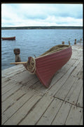 138078 Louisburg Dock And Boat A4 Photo Print