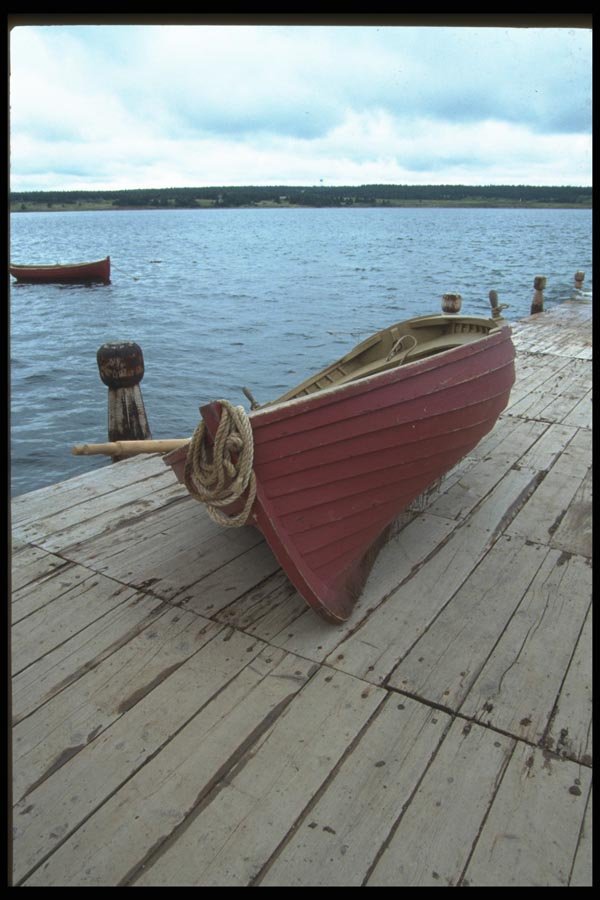 138078 Louisburg Dock And Boat A4 Photo Print