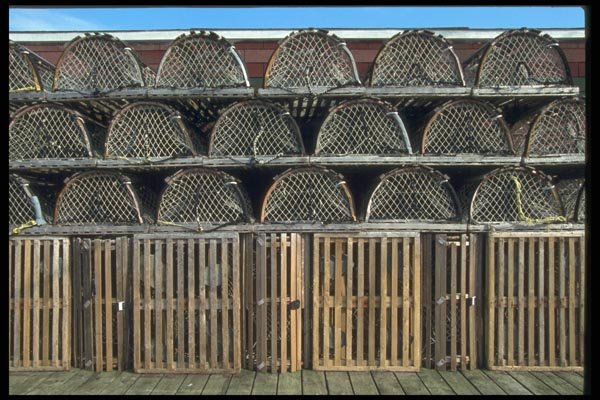 138079 Stacked Lobster Traps A4 Photo Print