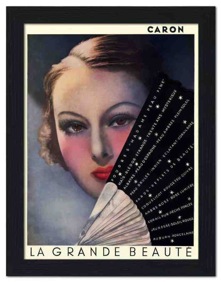 1381 caron la grande beaute art deco perfume advert 1930s 2 Vintage Advert A4 Photo Print