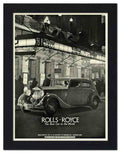 1385 rolls royce art deco car advert theatre 1930s 2 Vintage Advert A4 Photo Print