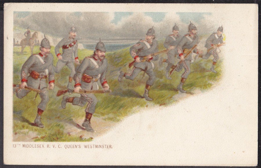 13th Middlesex Rvc Queen s Westminster Soldiers Vintage A4 Photo Print