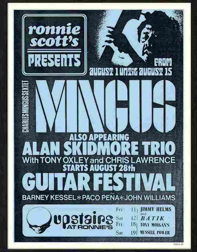 14 03 mingus at ronnie scotts jazz 1972 Advert A4 Photo Print
