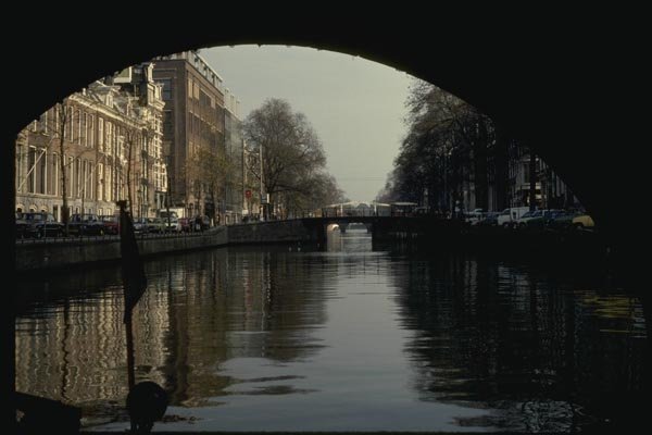140014 Canal In Amsterdam A4 Photo Print