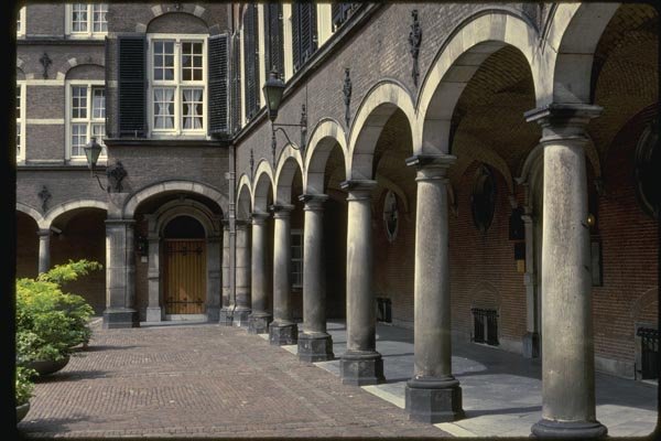 140090 Courtyard, The Hague A4 Photo Print