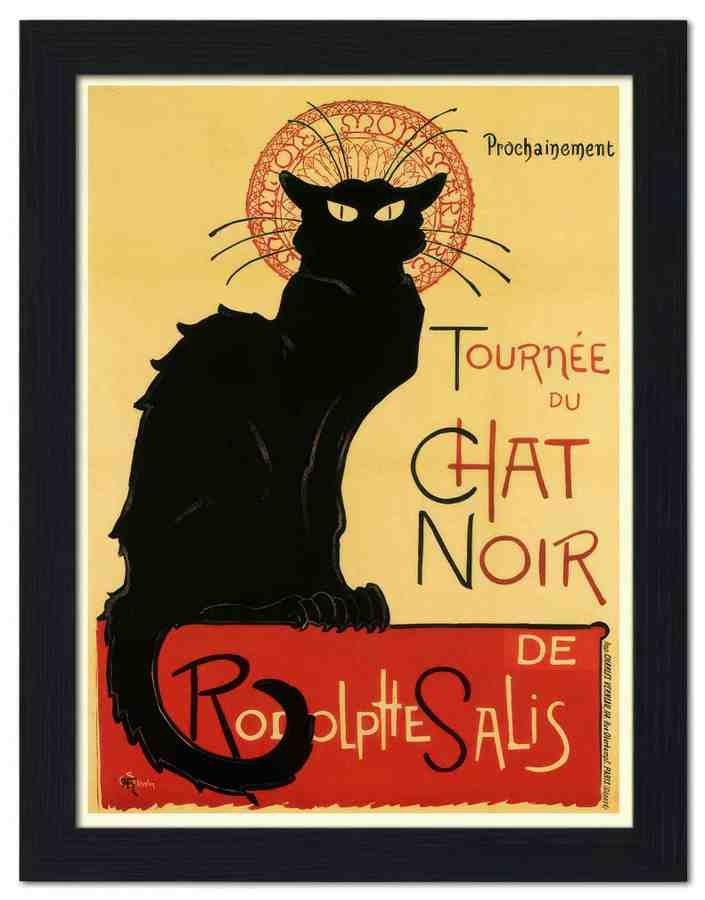 1402 tournee du chat noir steinlen 1896 2 Vintage Advert A4 Photo Print