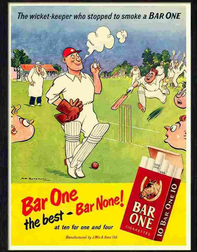 141 bar none cigarettes h m bateman1950s Advert A4 Photo Print
