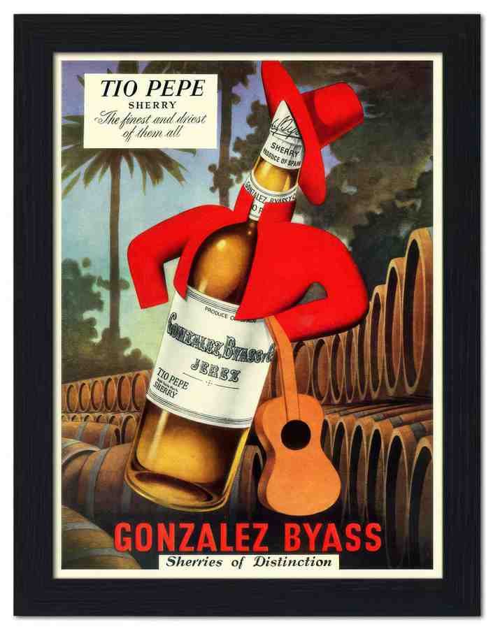 1416 tio pepe sherry advert 1950s 2 Vintage Advert A4 Photo Print