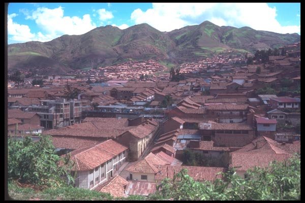 142017 Rooftops, Cuzco A4 Photo Print