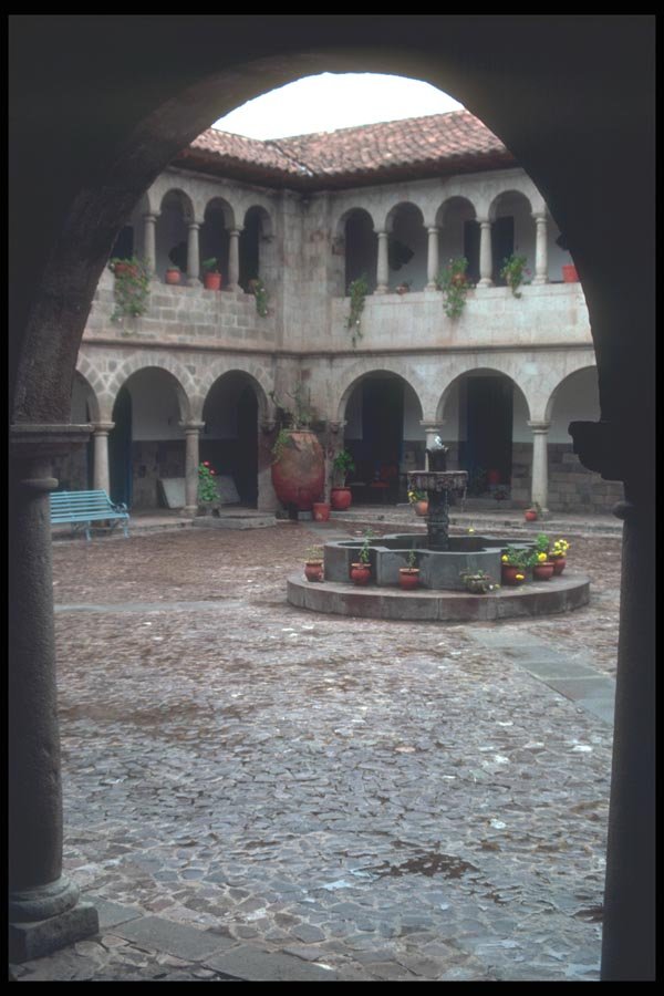 142020 Courtyard, Cuzco A4 Photo Print