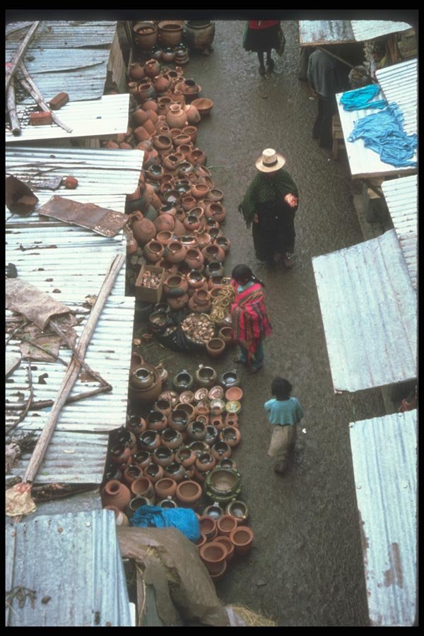 142021 Market From The Air, Cuzco A4 Photo Print