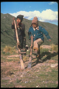 142036 Boys On Stilts A4 Photo Print