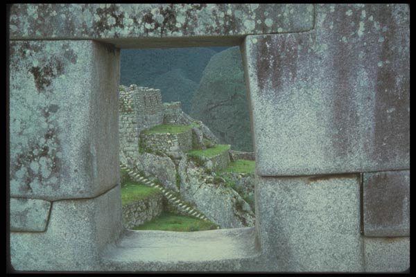 142061 Window, Machu Picchu A4 Photo Print
