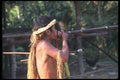 142072 Yaguas Man With Blowgun, Native Village A4 Photo Print