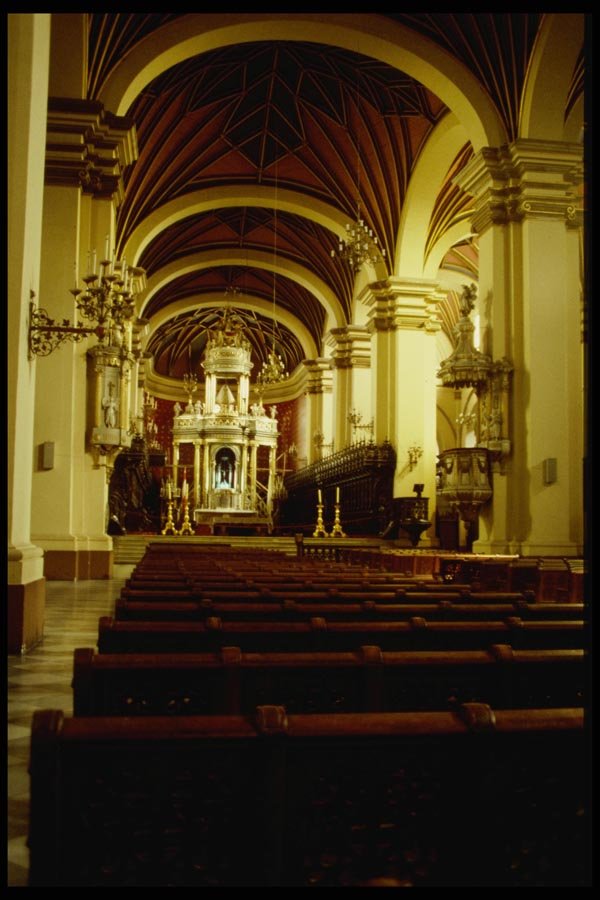 142086 Gold Leaf Adorns Many Of Lima's Catholic Churches A4 Photo Print