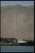 142096 The Mysterious Candelbros Dominates Hillside At Paracas A4 Photo Print