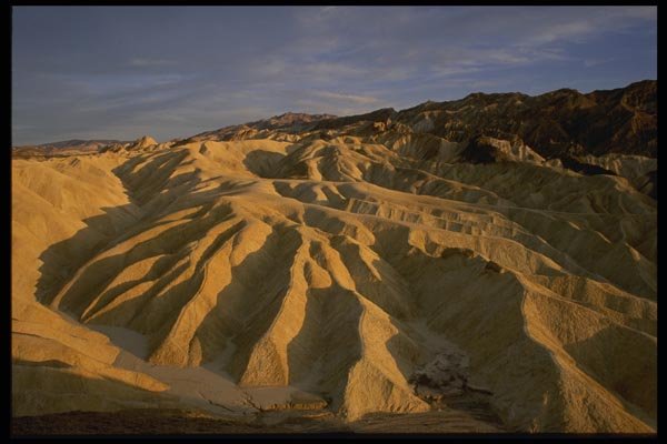 143000 Death Valley Zabriskie Point Sunset A4 Photo Print