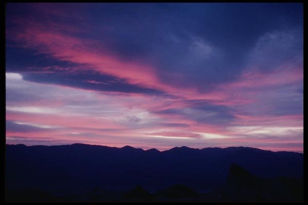 143003 Death Valley Zabriskie Point Sunset A4 Photo Print