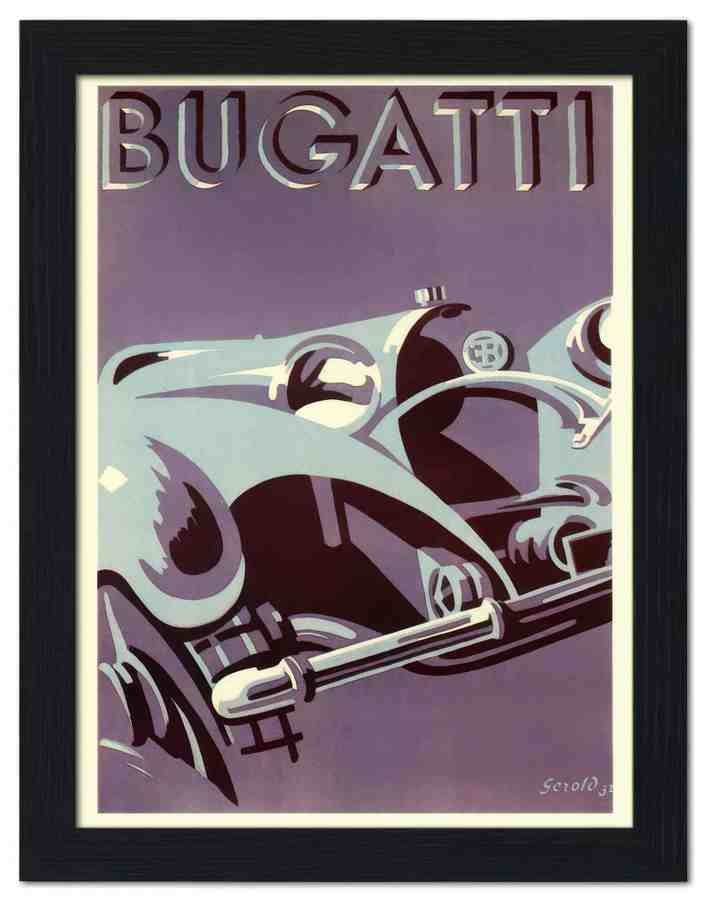 1436 bugatti car advert gerold 1932 2 Vintage Advert A4 Photo Print