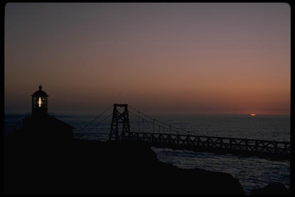 144008 Golden Gate Nat'l Recreation Area Sunset At Pt. Bonita A4 Photo Print