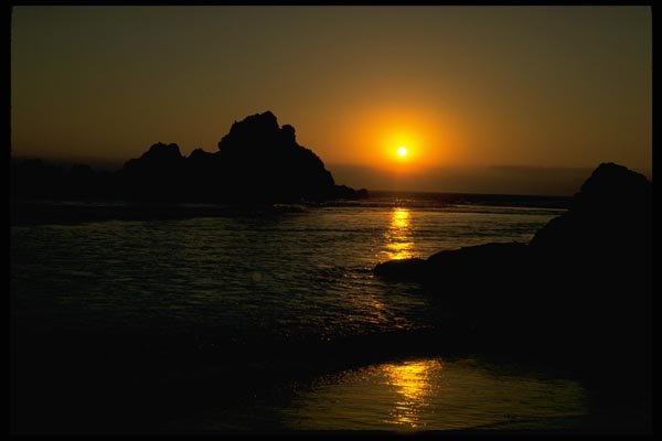 144084 Big Sur Coast Sunset At Pfeiffer Beach A4 Photo Print