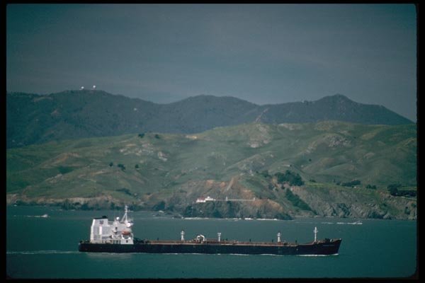 144098 Ship Entering San Francisco Bay A4 Photo Print