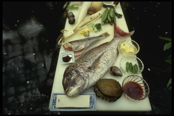 145008 Fresh Ingredients Are Available From Sea And Land A4 Photo Print