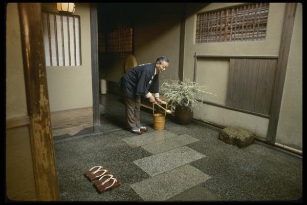 145022 The Entryway Is Wetted Down For Visitors, An Ancient Rite A4 Photo Print