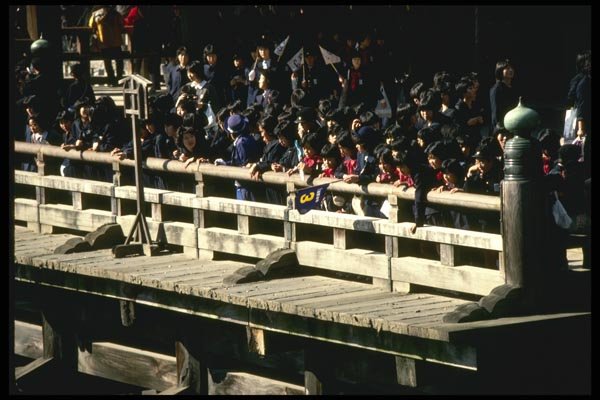 145041 School Excursion To Kiyomizu Temple A4 Photo Print