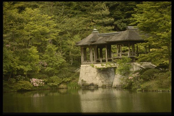 145078 Shugakuin Imperial Garden Pavilion A4 Photo Print