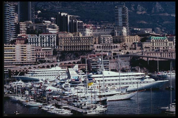 146003 Luxury Liners And Mega Yachts Dock In The Main Harbor A4 Photo Print