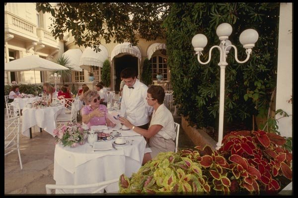 146042 Dining On The Patio Is Always An Experience A4 Photo Print