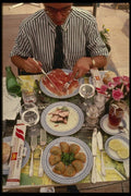 146060 Continental Dishes, Out Of Doors A4 Photo Print