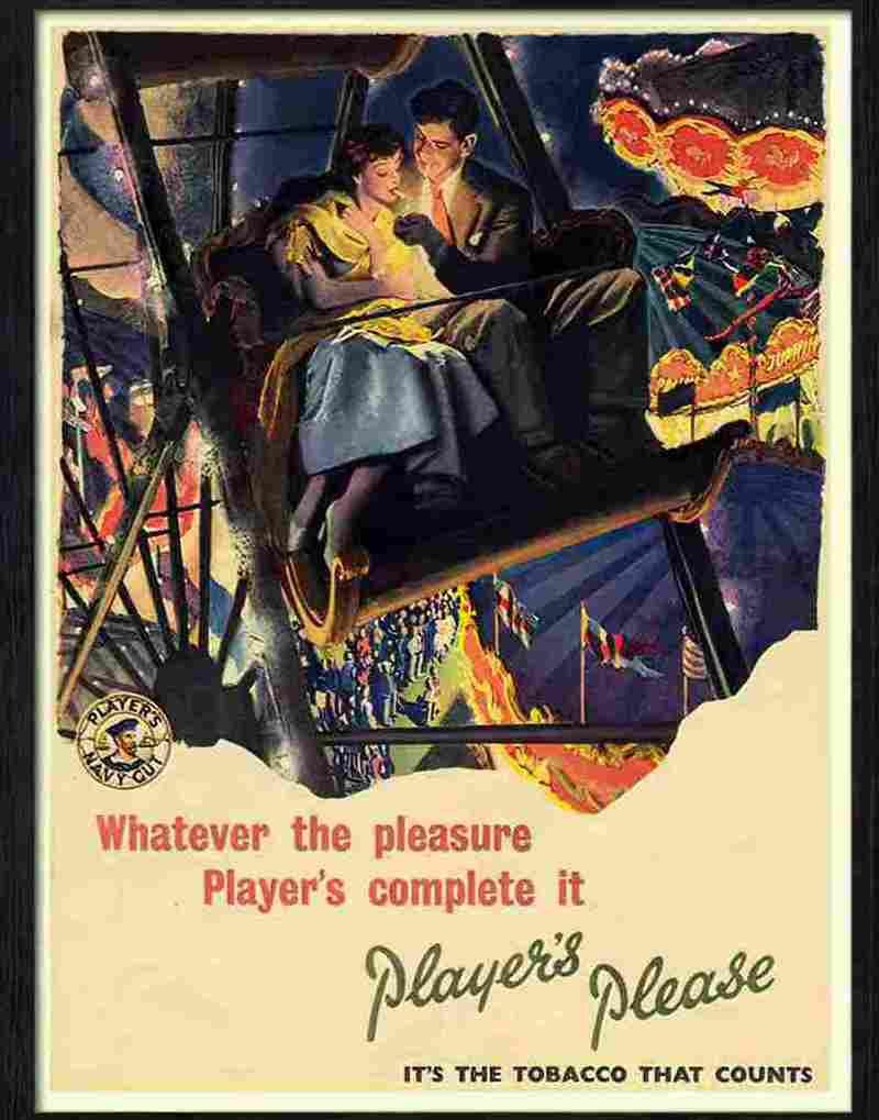 147 players cigarettes 1950s Advert A4 Photo Print