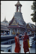 147007 Bangkok Grand Palace Two Monks A4 Photo Print