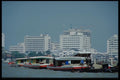 147012 Bangkok Choa Phra River Sand Barges A4 Photo Print