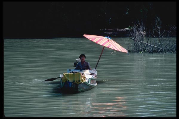 147021 Choa Phra River Floating Restaurant A4 Photo Print
