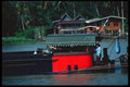 147025 Choa Phra River Woman On Barge A4 Photo Print