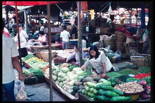 147031 Bangkok Food Stands A4 Photo Print