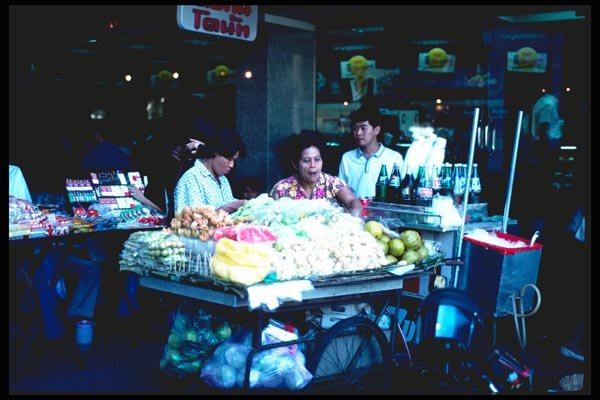 147032 Bangkok Food Stands A4 Photo Print
