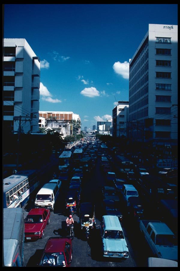 147035 Bangkok Traffic Rama 1 A4 Photo Print