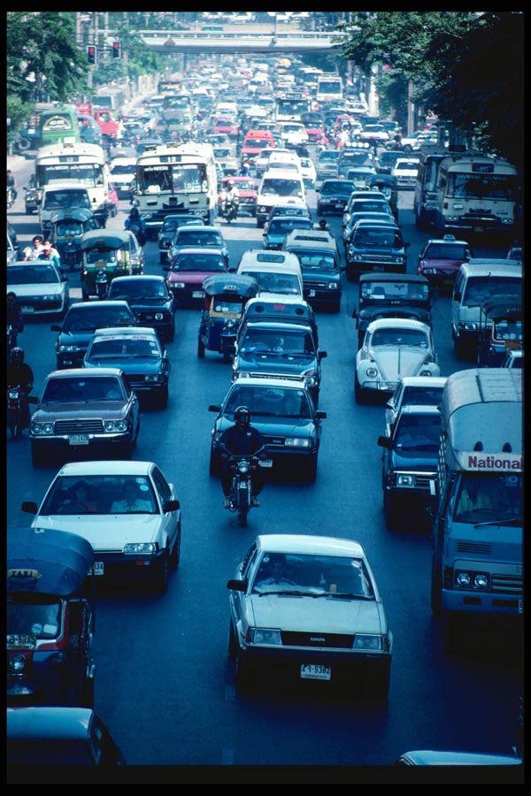 147036 Bangkok Traffic Rama 1 A4 Photo Print