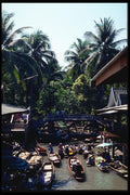 147050 Damnern Saduak Floating Market A4 Photo Print