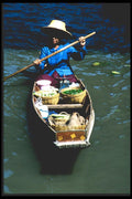 147051 Damnern Saduak Floating Market A4 Photo Print